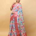 Soft Organza Digital Print Party Wear Saree