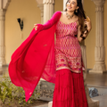 Jafrin Georgette Sharara Set