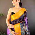 Wine Soft Gadwal Uppada Silk Saree