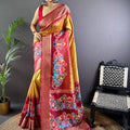Desert Yellow Banarasi Silk Saree
