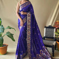 Royal Blue Suhani Banarasi Silk Zari Woven Saree