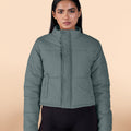 Cropped Puffer Jacket Olive