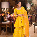 Yellow Mellow Gotapatti Sharara Set
