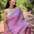 Salvia Lavender Pure Viscose Dyed Saree