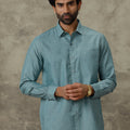 Men Cotton Rich Shirt Pine Green Trendy 8 YH5
