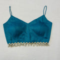 Divine Rama Green Noodle Strap Blouse