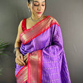 Lavender Soft Silk Yeola Paithani Saree