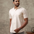Men Cotton Rich Shirt Light Brown T44 TT1