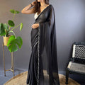 Black Rangoli Silk Saree
