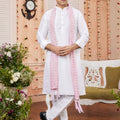 Raivat Ethnic Off White Colour Art Silk Kurta Pajama With Matching Dupatta