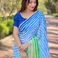 Beautiful Stripted Leheriya Saree