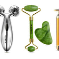 3D Jade Roller & Gua Sha Set with T-Shape Vibrating Beauty Bar