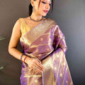 Wine Glass Crush Tissue Leheriya Saree