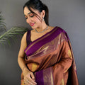 Gold Zari Bantex Border Silk Saree