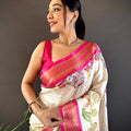 Pink Soft Gadwal Uppada Silk Saree