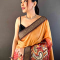 Merigold Kalamkari Ombre Soft Silk Saree