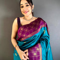 Peacock Aura Banarasi Katan Silk Saree
