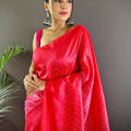 Deep Pink Leheriya Gamthi Silk Sarees