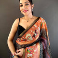 Elegant Soft Chanderi Cotton Bandhej Print Saree