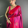Red Kolam Silk Heritage Saree