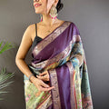 Vibrant Soft Silk Mughal Print Sarees