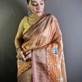 Pink Chex Radiance Banarasi Silk Saree