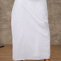 Men Cotton Blend Single Layer White Dhoti with Small Border Breeze Paramas V2