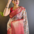 Kalamkari Bloom Kota Doriya Saree
