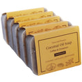 Kaprica Coconut Oil Soap with Coffee & Cinnamon Exfoliant 5-Pack 300g