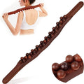 Wooden Gua Sha Massage Roller Stick for Muscle Relief (31 Ball)