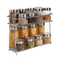 Stainless Steel 2-Tier Kitchen Rack Organizer for Utensils & Dishes