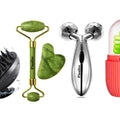 3D Face & Body Massager Set with Ice Roller, Jade, Gua Sha, Scalp Brush