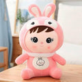 Niku 30cm Pink Plush Doll with Rabbit Ears for Kids & Adults
