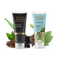 Prisa Organics Activated Charcoal Face Wash and Tea Tree & Clove, Oil Balancing Face Wash Combo