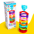 Ratna's Elephant Marble Run Rolling Stacking Toys for 6 + Month Old Baby, Multicolor