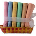 Cotton Hand Towel 450 GSM, Multicolor (Pink, Green, Blue, Orange, Yellow, Brown) Ultra Soft and Super Absorbent (Set of 6)