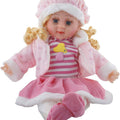 VGRASSP 40cm Singing Baby Girl Doll with Plush Outfit