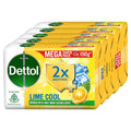 Dettol Lime Cool Bathing Soap Bar with 2x Menthol, 150gm- Pack of 5