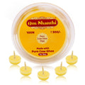 Cycle Pure Om Shanthi Ghee Diya Wicks for Puja - 100 Pack