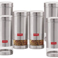 HAZEL 6-Piece Stainless Steel Kitchen Container Set 1L Matt Finish