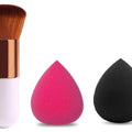 Aadav Foundation Brush & 2 Mini Sponge Blenders Set