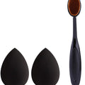 Foundation Sponges & Oval Brush Set for Liquid, Cream, Powder