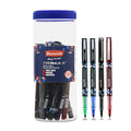 Reynolds TRIMAX 15 COUNT JAR, 9 BLUE, 2 BLACK, 2 RED & 2 GREEN - Lightweight Roller Pen With Comfortable Grip for Extra Smooth Writing I School and Office Stationery | 0.5mm Tip Size