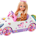 Barbie Club Chelsea Doll with Unicorn Car & Puppy for Ages 3+