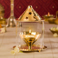 Borosil Akhand Diya (Medium, Brass) (HDADBTRD100)
