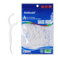 Solitude Luxury 3-in-1 Dental Floss Picks, 50-Pack for Fresh Breath & Healthy Gums