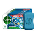Dettol Icy Cool Bathing Soap Bar With 3x Menthol (750gm), 150gm - Pack of 5