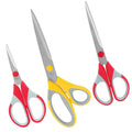ABOUT SPACE 3-Piece Stainless Steel Scissors Set for Home & Office Use