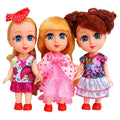 Toyshine 3-Pack Cuties Dolls for Kids, 6" Non-Toxic PVC, Assorted Outfits