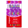Colgate ZigZag Medium Toothbrush 6-Pack Multicolor Antibacterial Clean